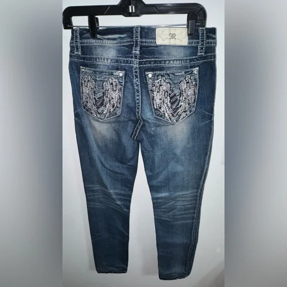 Miss Me Dark Blue Women's Stretch Denim Jeans - Picture 2 of 4